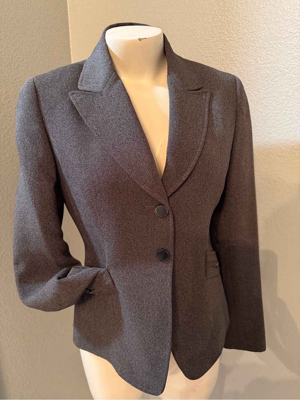 Tahari Charcoal Gray Tailored Women's Blazer